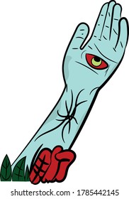 El Diseño De La Mano Azul