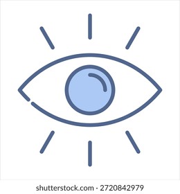 Colección de estilo Eye Blue Icon