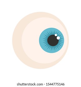 Eye body part flat icon. Vector Eye body part in flat style isolated on white background. Element for web, game and advertising