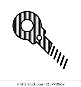 Eye Bolt Icon, Bolt Which Have A Loop At One End Vector Art Illustration