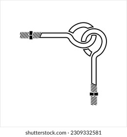 Eye Bolt Icon, Bolt Which Have A Loop At One End Vector Art Illustration