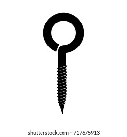 Eye bolts icon, eye screw icon, vector illustration