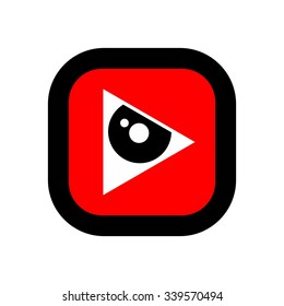 eye and box logo vector.