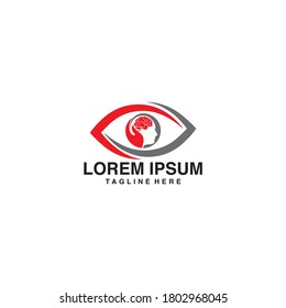 Elemento de diseño del logotipo del icono ocular
