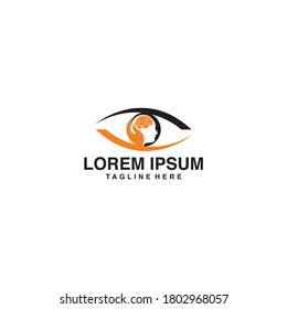 Eye Brain Icon Logo Design Element
