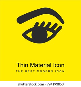 Eye bright yellow material minimal icon or logo design