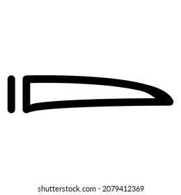 eye brow icon with black outline style