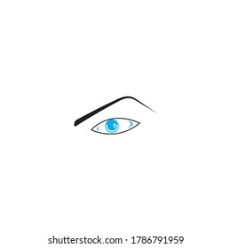 EYE BROW ICON VECTOR DESIGN TEMPLAT
