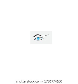 Augenbrauenlogo, Vektordesign-Illustration
