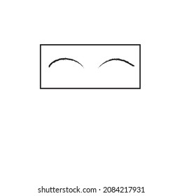 Signo de logotipo marrón ocular vector de fondo blanco