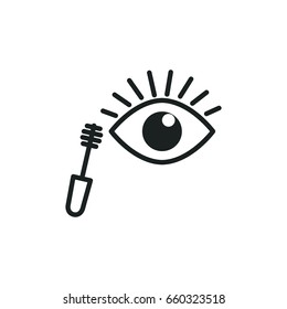 Eye and brush vector icon