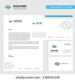 Eye Business Letterhead, Envelope and visiting Card Design vector template