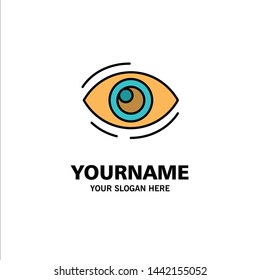 Eye, business Logo Template. Flat Color