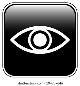 Eye button on white background.