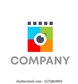 eye calendar Logo vector design template