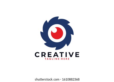 eye cam logo icon vector isolated