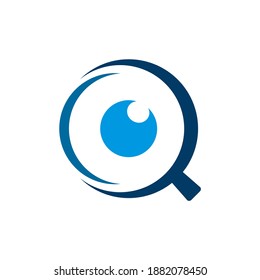logotipo del vector del visor de la cámara ocular