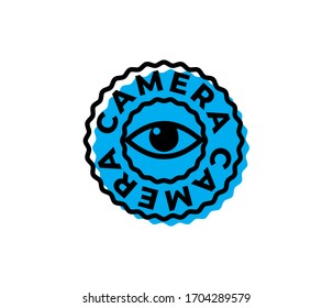 Eye Camera icon design, Eye Camera logo, Eye Camera icon, modern Idea and Concept Vector illustration Business Info graphic template with icon,arrow,world