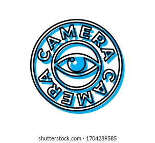 Eye Camera icon design, Eye Camera logo, Eye Camera icon, modern Idea and Concept Vector illustration Business Info graphic template with icon,arrow,world