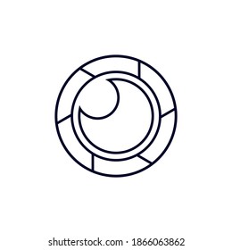 Eye Camera icon logo vector template, Creative Movie logo concept, Icon symbol, Illustration