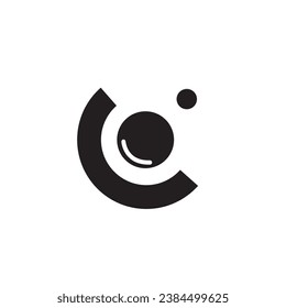 diseño de logotipo de icono simple de cámara ocular.