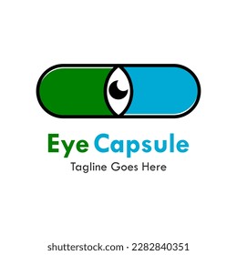 Eye capsule logo template illustration