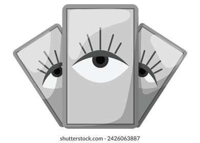 Diseño de pegatina plana Fortune de tarjeta de ojo