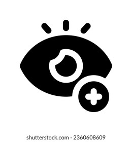 eye care glyph icon. vector icon for your website, mobile, presentation, and logo design.