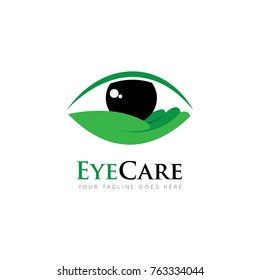 Eye Care With Hand Logo, Icon, Symbol Design Template