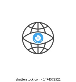 Eye care health logo design template vector icon