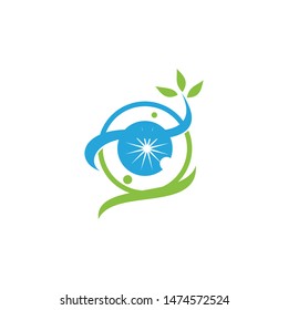 Eye care health logo design template vector icon