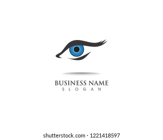 Eye care health logo and symbol vector 