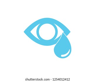 Eye care health logo template vector