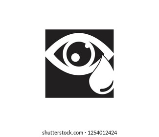 Eye care health logo template vector