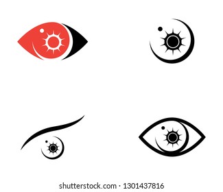Eye care health logo template