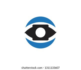 Eye care health logo template