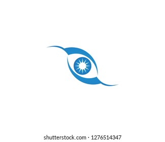 Eye care health logo vector illustration