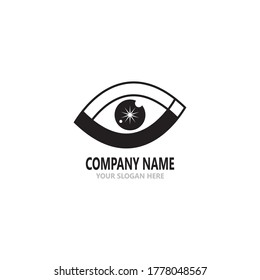 Eye care health logo vector illustration