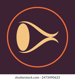 Eye Care Icon abstract beautiful brown background vector illustration design