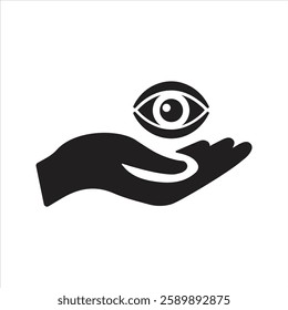 Eye care icon. Eye insurance icon
