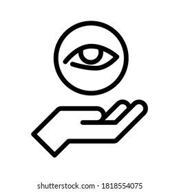 Eye care icon. Line vector. Isolate on white background.