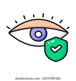 Eye care icon, ophthalmology vector design isolated on white background