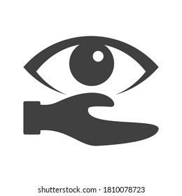 Eye Care Icon vector illustration in flat style on white background