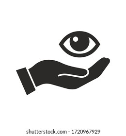 Eye Care Icon. Vector Icon Isolated On White Background.