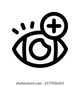 eye care icon. vector line icon for your website, mobile, presentation, and logo design.