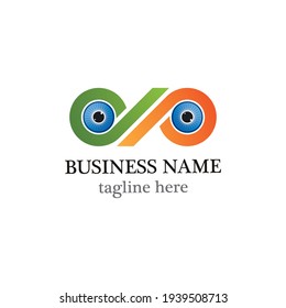 Eye care infinity logo template vector icon design