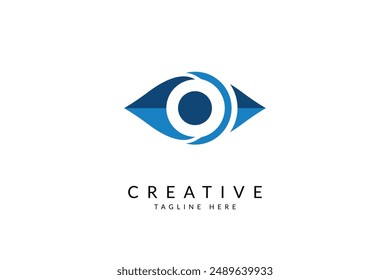 Eye care logo design, eye ball icon vector illustration