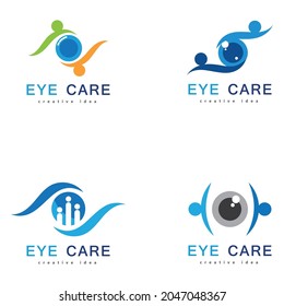 eye care logo design Icon Template