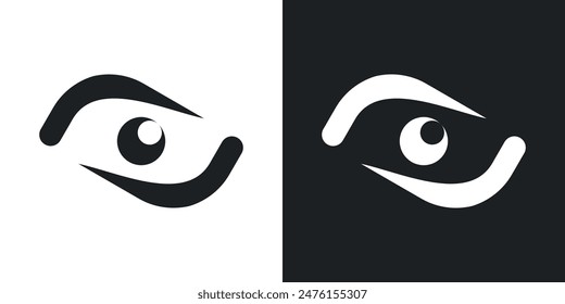 Eye care logo design. Premium Vector