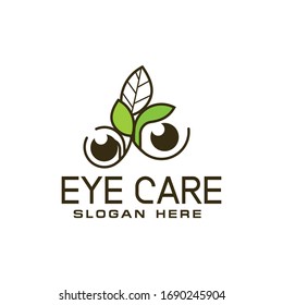Eye care logo design. eye solution logo. natural eye care